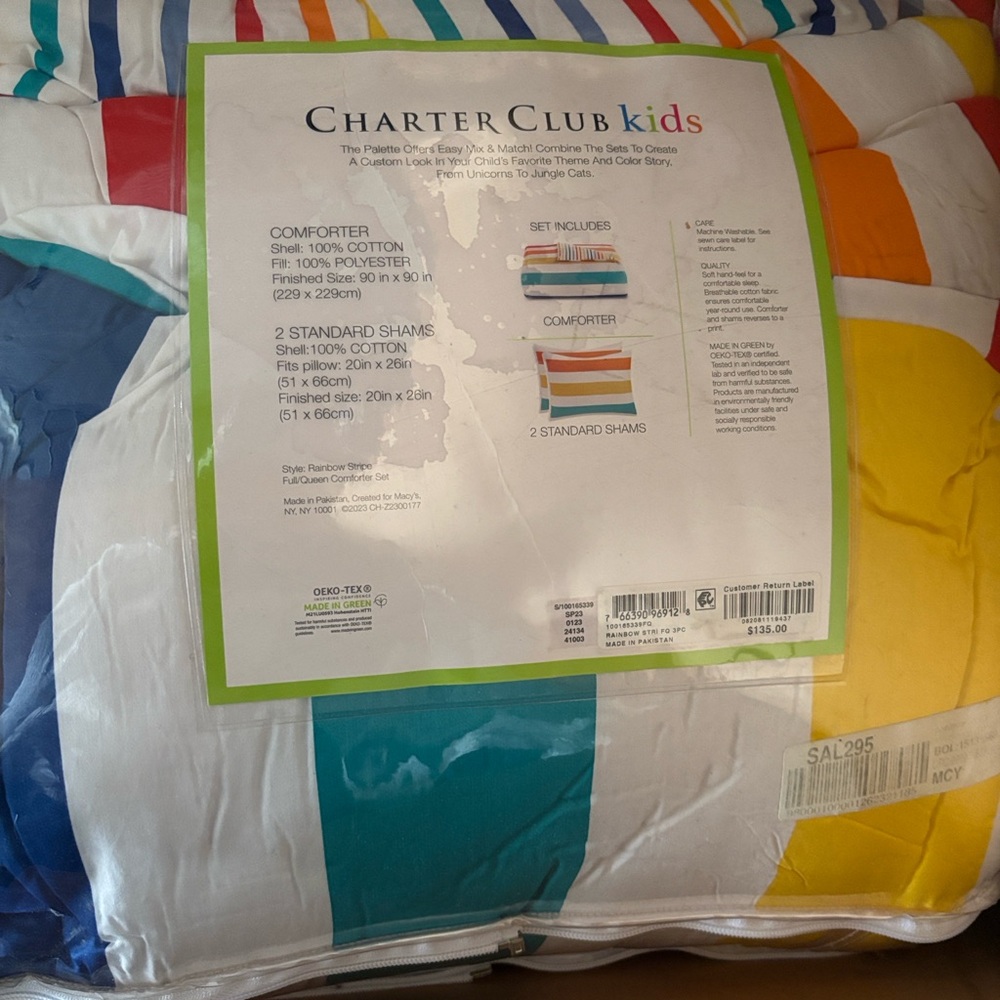 Charter Club Kids Multicolor Comforter Set